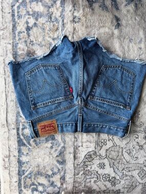 Levi's Distressed Cutoff Denim Shorts - Blue